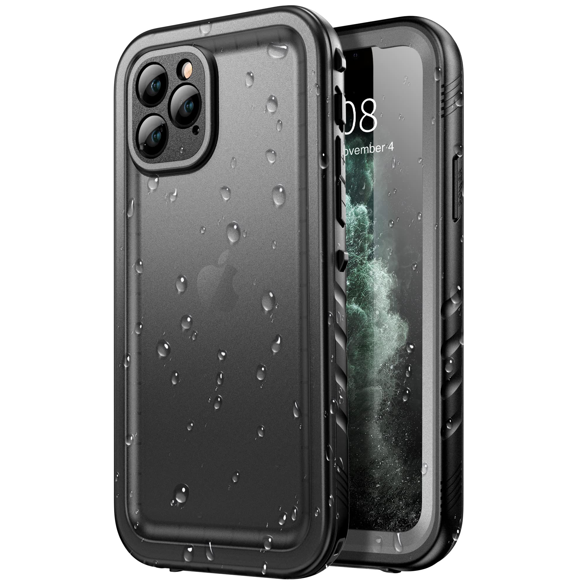 SPORTLINK for iPhone 11 Pro Waterproof 360 Full Body Case, Black