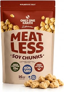 TVP Textured Vegetable Protein Soy chunks, Plant Based Meat, Soya chunks, Non-GMO, Gluten Free, Vegan Meat Textured Soy Protein, Vegetarian Meat Substitute, Curls, TVP chunks Carne de Soja Texturizada