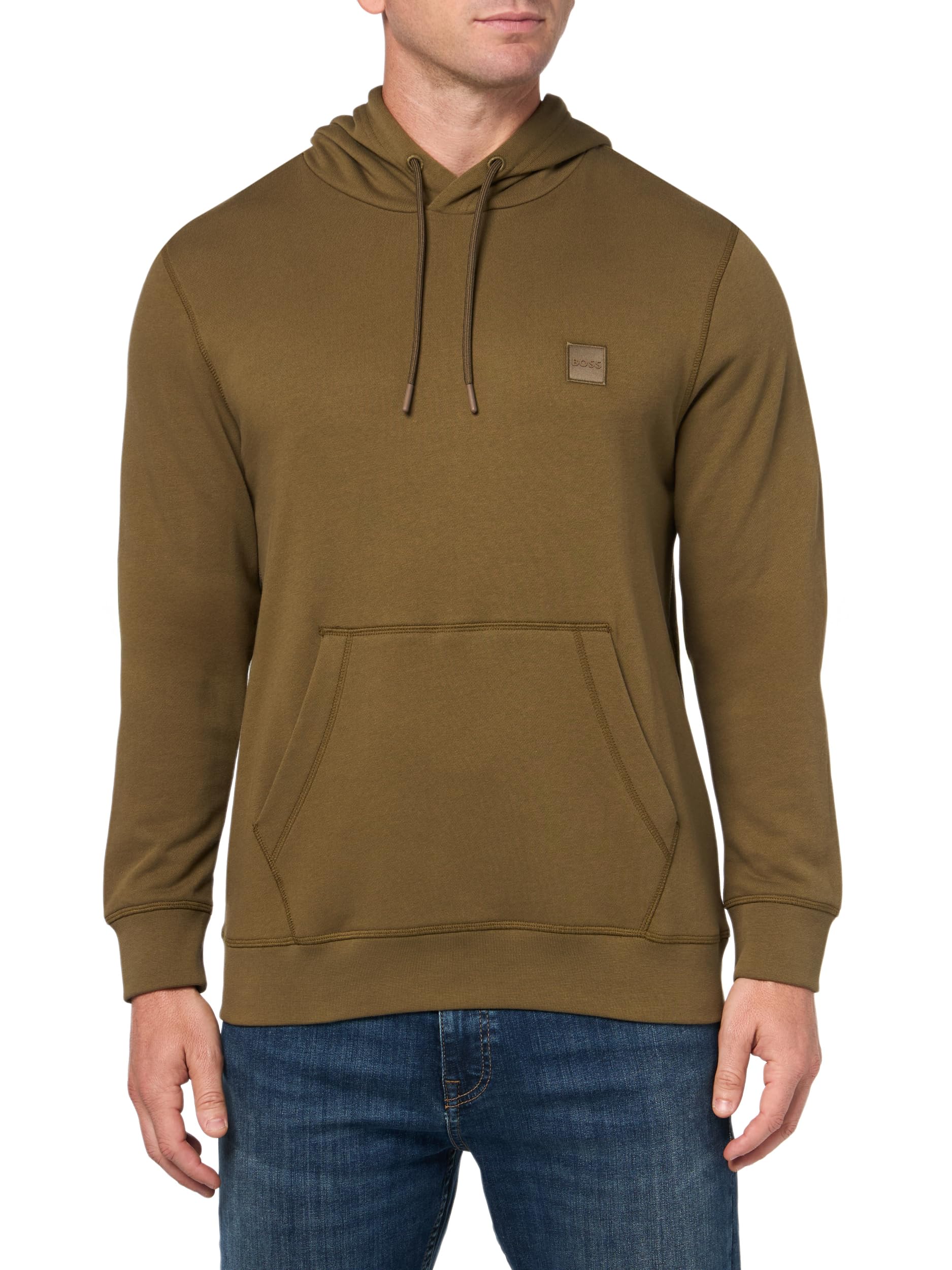 [BOSS] フード付きトレーナー Patch Logo French Terry Pullover Hooded Cotton Sweatshirt メンズ 