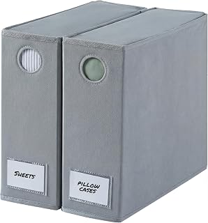 2 Pack Sheet Organizers - Foldable Sheets Set Organizer - King/Queen - Grey