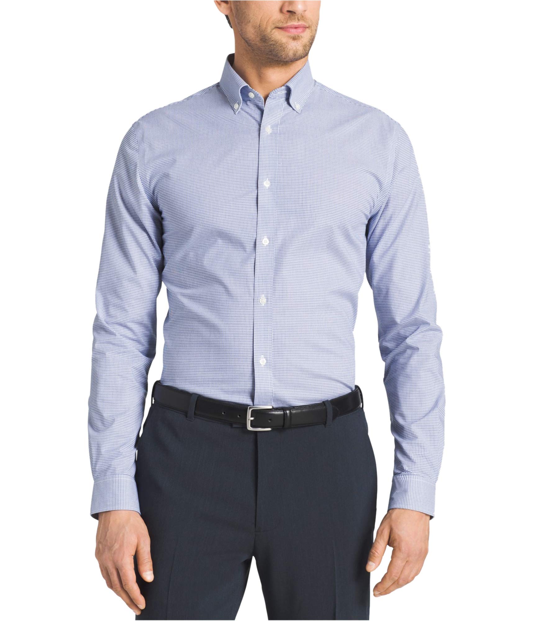 Tommy Hilfiger Men's Slim Fit Non Iron Checked Shirt - Amazon Exclusive