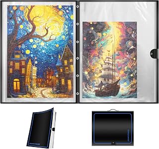 ALL4JIG 25.98"×30.31" Puzzle Binder – Space-Saving Storage Folder for 500–1000 Piece Puzzle Collection, Holds 20 Puzzles, HD Film Pockets, Birthday Gift for Mom & Grandma