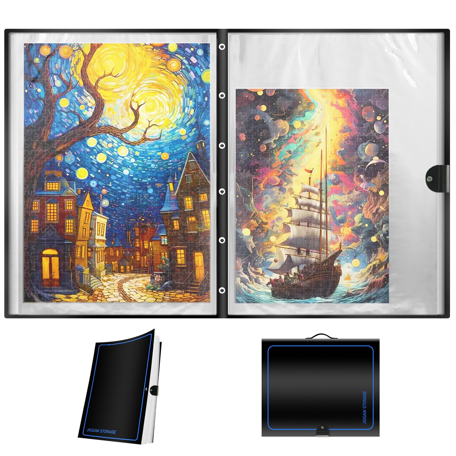 ALL4JIG 25.98"×30.31" Puzzle Binder – Space-Saving Storage Folder for 500–1000 P