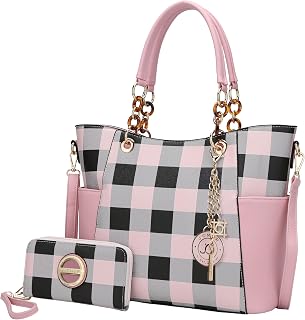 J’OMOR by Mia Tote Bag for Women, Handbag Set with Wallet Top-Handle Bag Vegan Leather Purse
