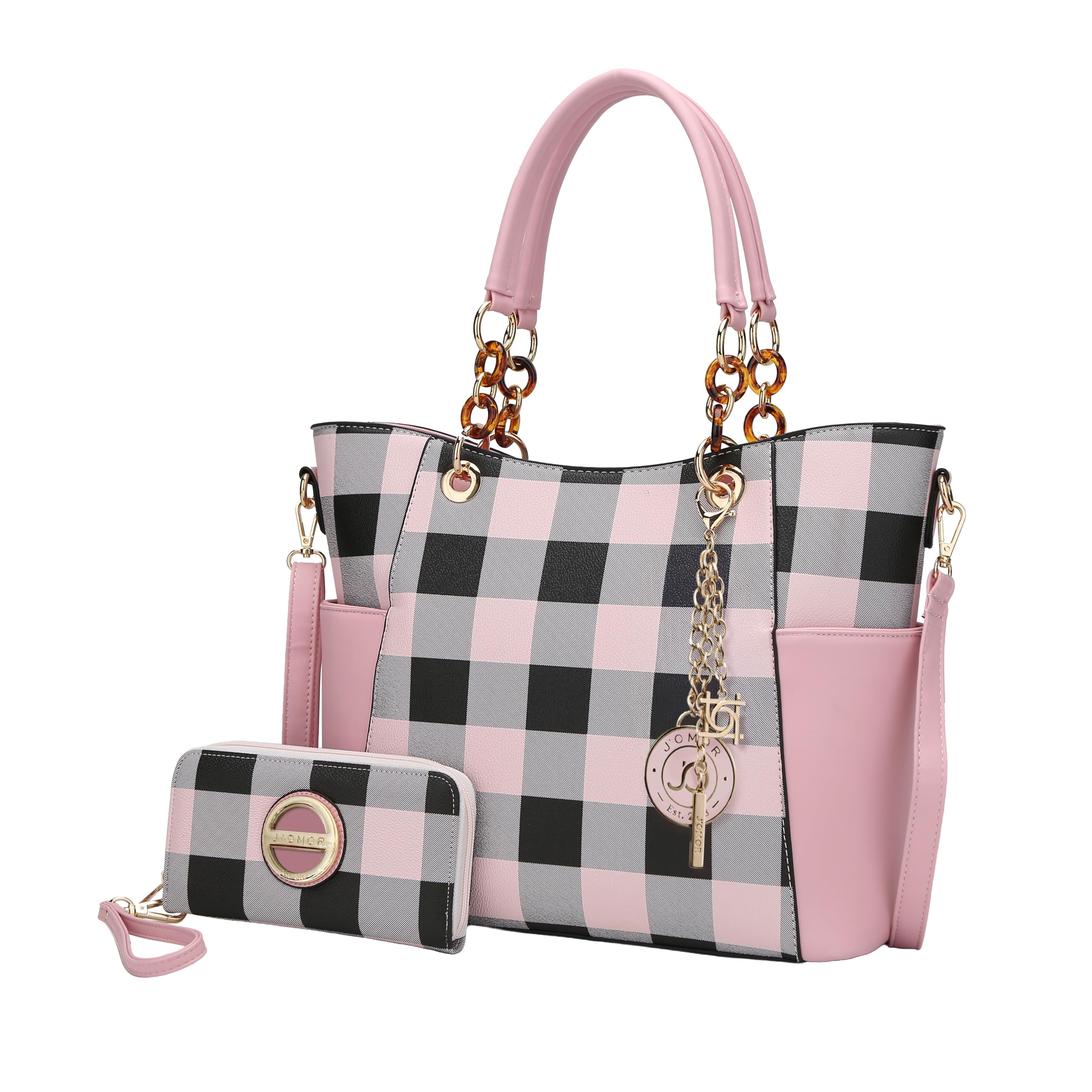 J’OMOR by Mia Tote Bag for Women, Handbag Set with Wallet Top-Handle Bag Vegan L