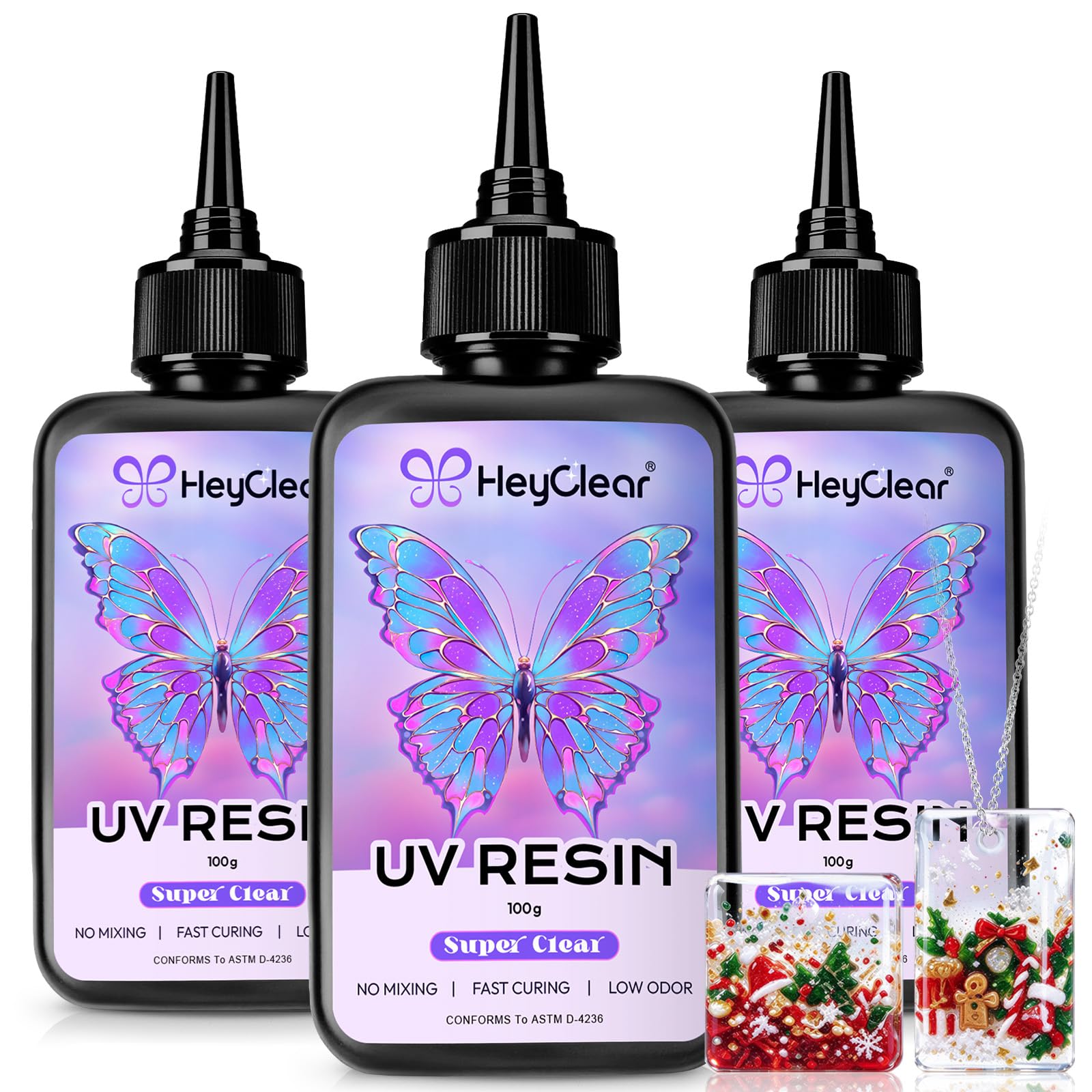 HeyClear UV Resin kit 300g Premixed UV Epoxy Resin Glue Cure for Crafts | Crysta