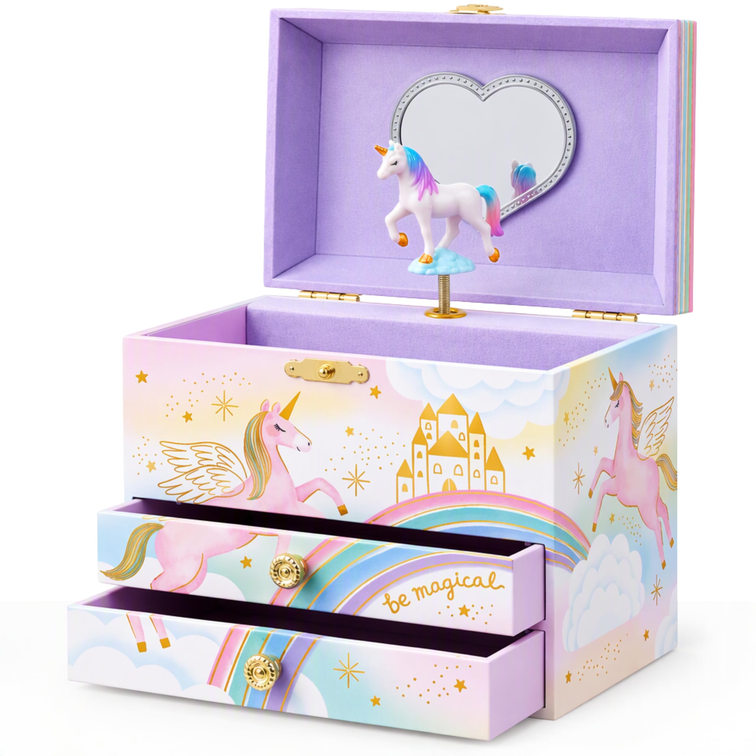 Giggle & Honey® Musical Unicorn Jewelry Box for Girls | Music Boxes for Little G