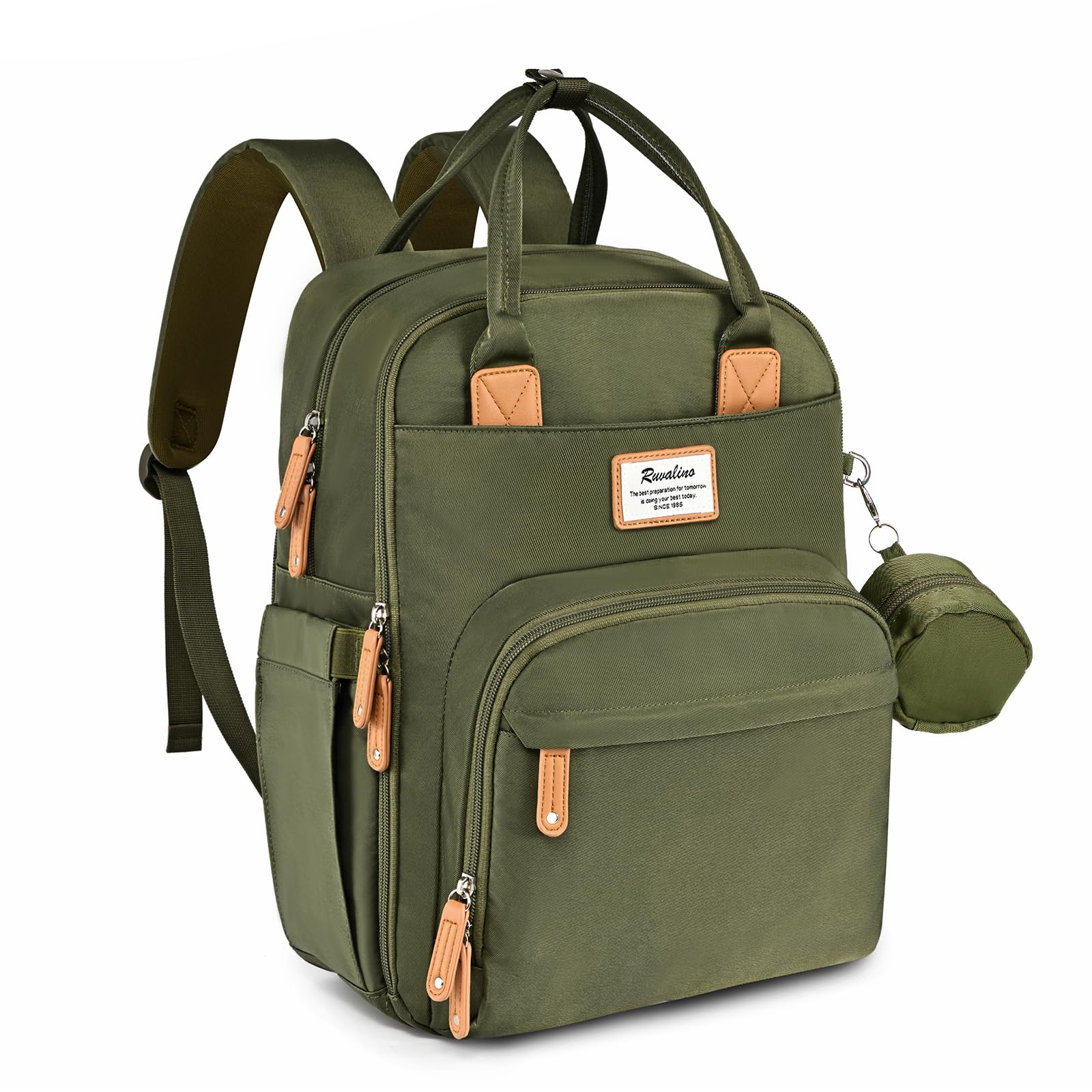 RUVALINO Diaper Bag Backpack-Multifunction Travel Baby Diaper Bag with Changing 
