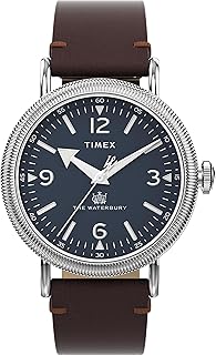 Timex Men's Waterbury Coin Edge 40mm Leather Strap Watch