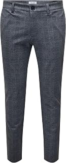 ONLY & SONS Male Chino Trousers, ONSMAKR Check Pants, HY GW 9887 NOOS