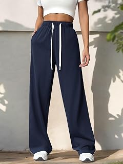Women Sweatpants High Waist Active Jogging Pants Workout Loose Pants Wide Leg Lightweight Loose Pants