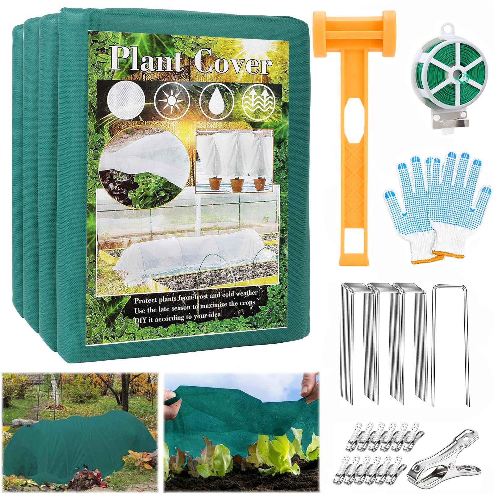Plant Covers Freeze Protection - Frost Cloth & Floating Row Cover | 10X30Ft Fros