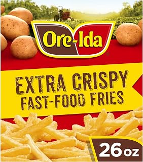 Ore-Ida Extra Crispy French Fried Frozen Potatoes, 26 oz Bag | For Easy Snacks and Dinner Sides, Make in Air Fryer, Oven, or Deep Fryer, Gluten-Free