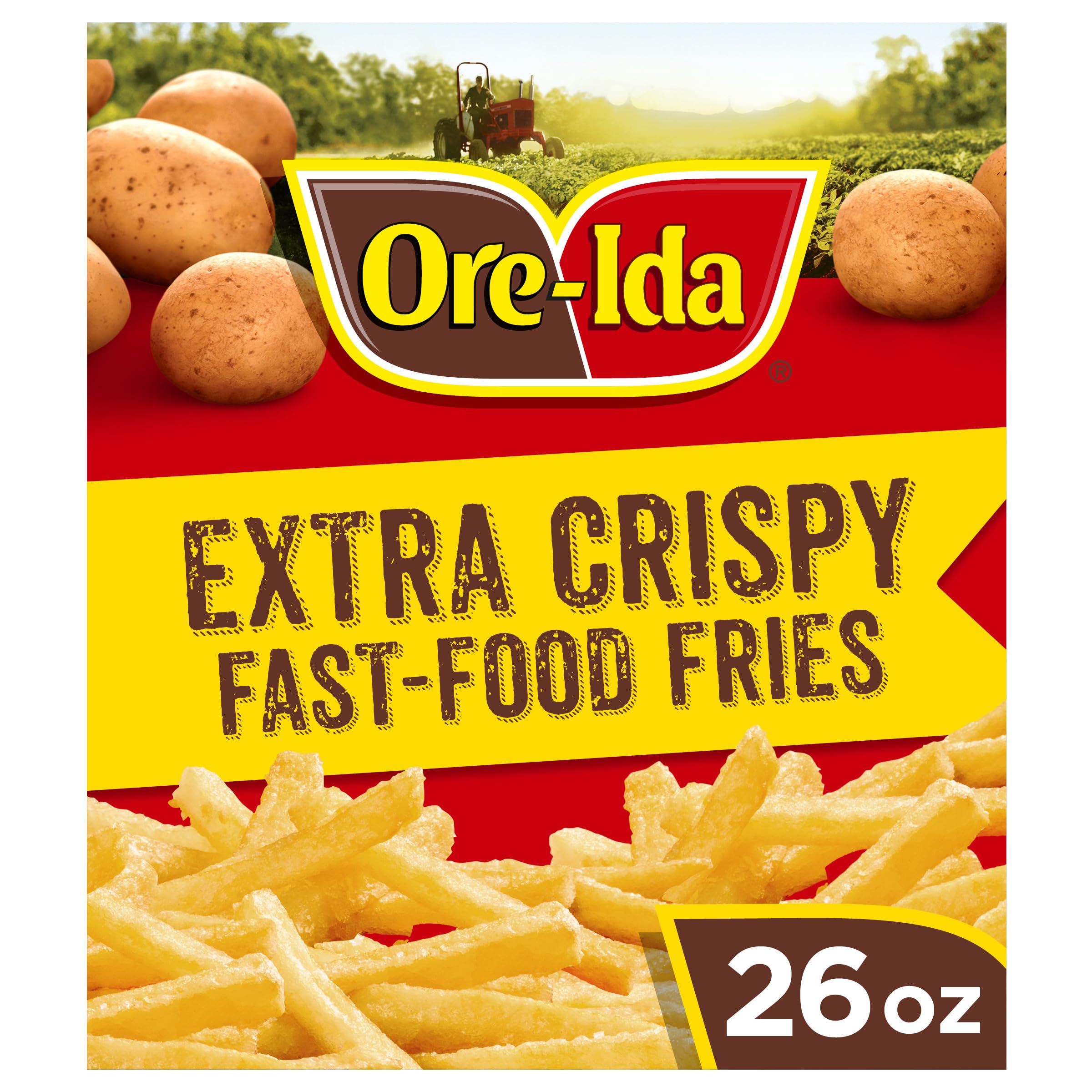 Ore-Ida Extra Crispy French Fried Frozen Potatoes, 26 oz Bag | For Easy Snacks a