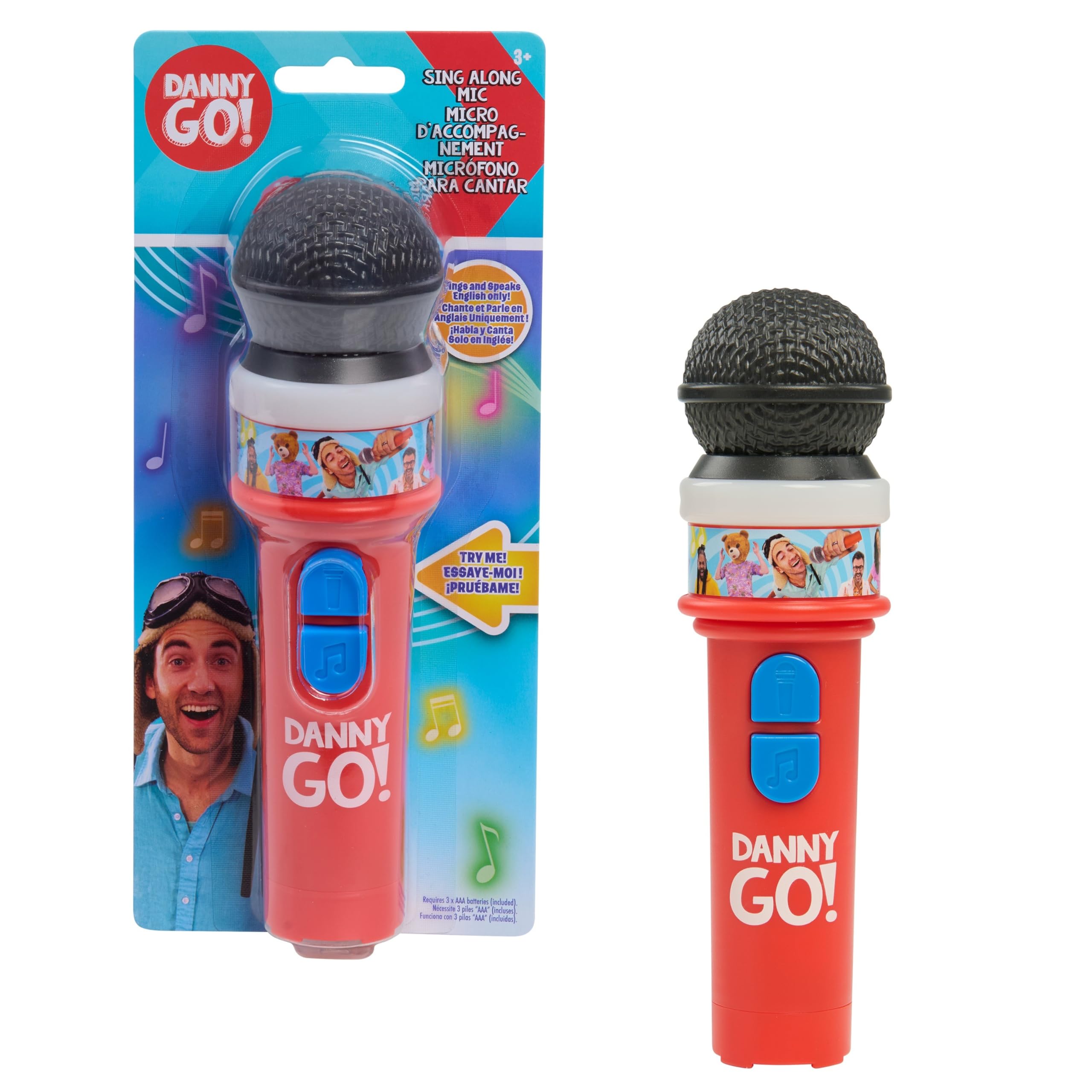 Danny Go! Sing Along Mic, Interactive Light-Up Microphone Toy | Holiday Stocking