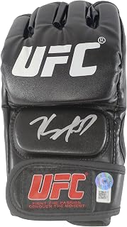 Kamaru Usman Autographed UFC MMA Fighter Glove, Beckett BAS Certified COA | Hand-signed fighters glove, BAS certified, compatible with UFC memorabilia collections, collectible archival display piece