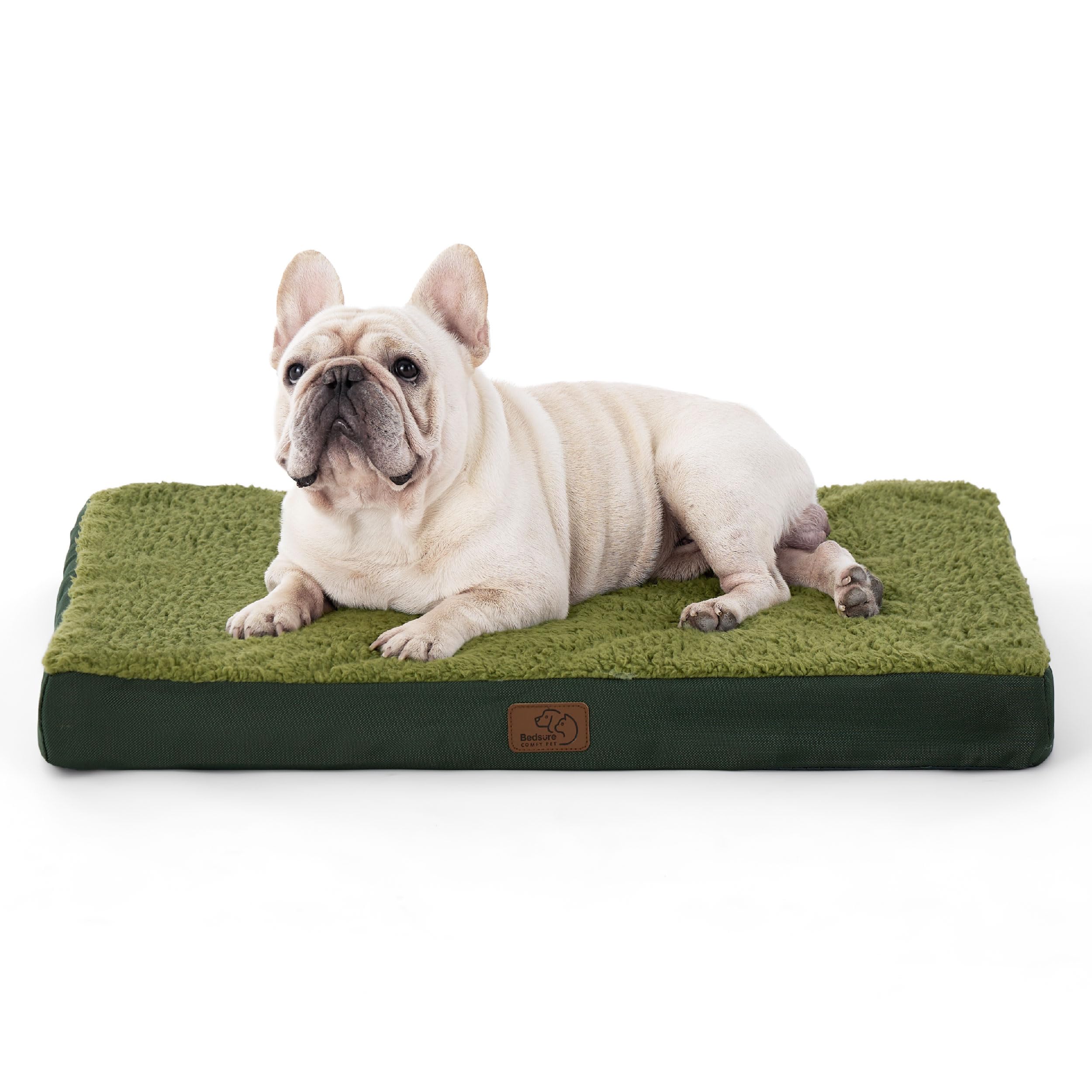 Bedsure Orthopedic Dog Bed with Washable Cover for Small, 76x51cm Green