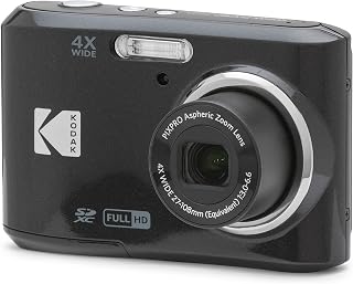 Kodak PIXPRO FZ45 16MP Compact Digital Camera, 4X Optical Zoom, AA, Black | 1080p Full HD Video, 27mm Wide Angle Lens, 2.7 Inch LCD, Point and Shoot, Digicam, Travel and Family Photos