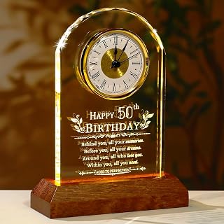 50th Birthday Clock Gifts for Men Women Dad 50 Year Old Keepsake