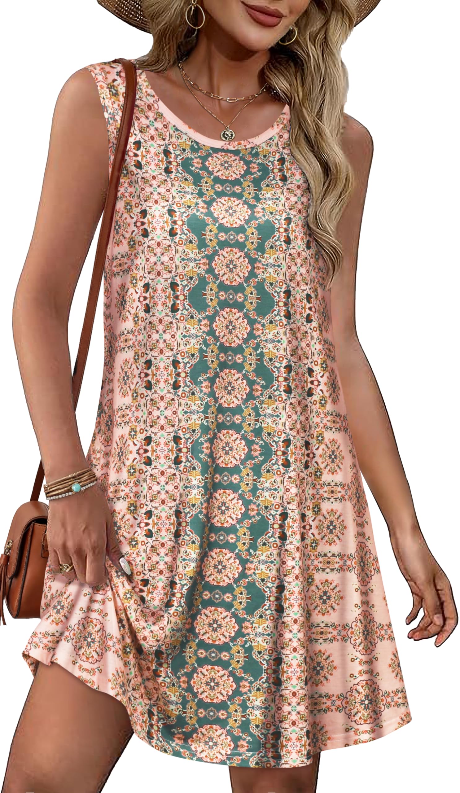 elescat Women's Sleeveless Summer Dress