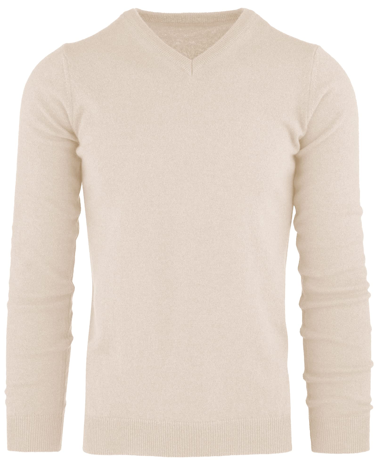 V-Neck Sweater 30% Cashmere 70% Wool Long Sleeve Pullover Warm and Soft Men's Fa