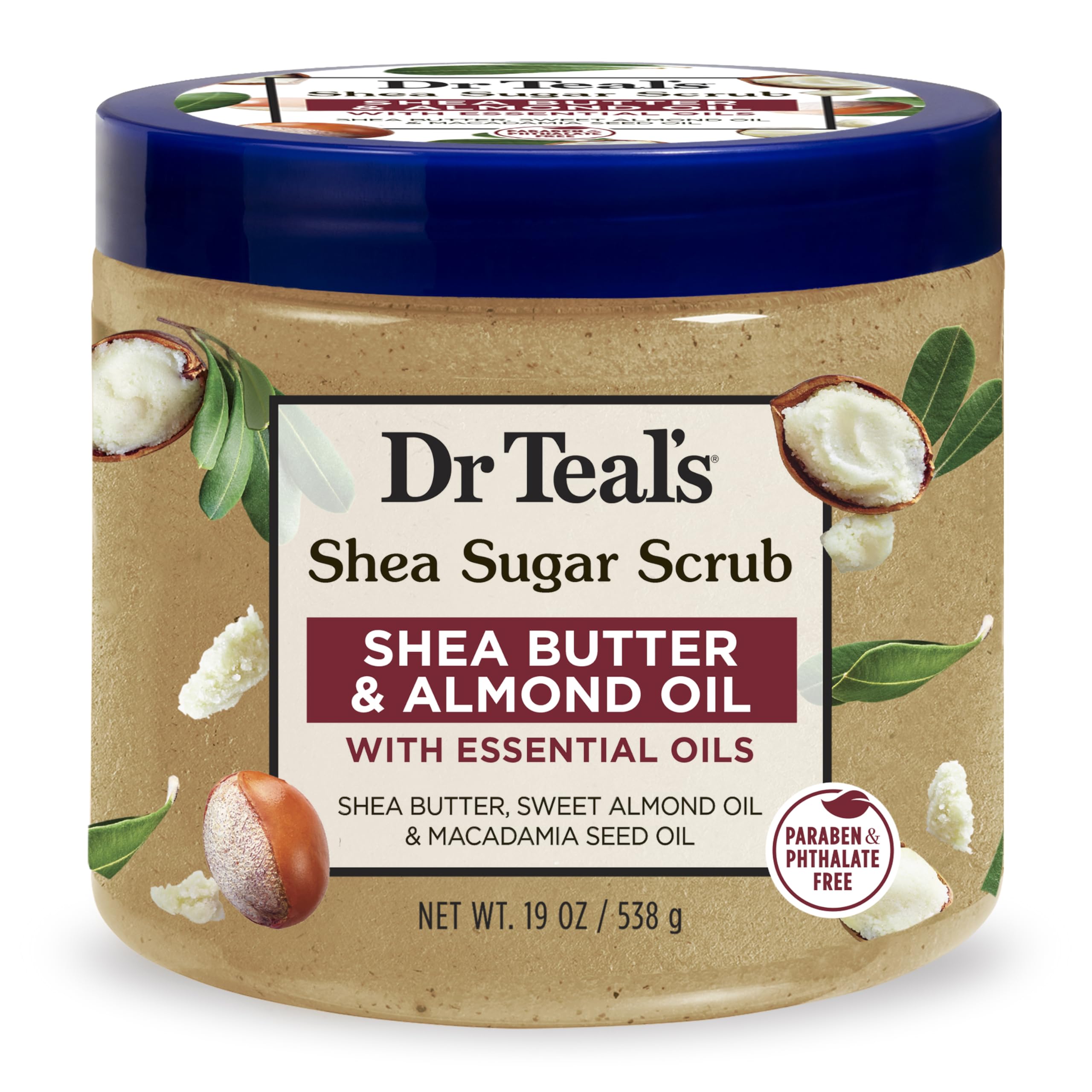 Dr Teal's Shea Butter & Almond Oil Body Sugar Scrub 538g