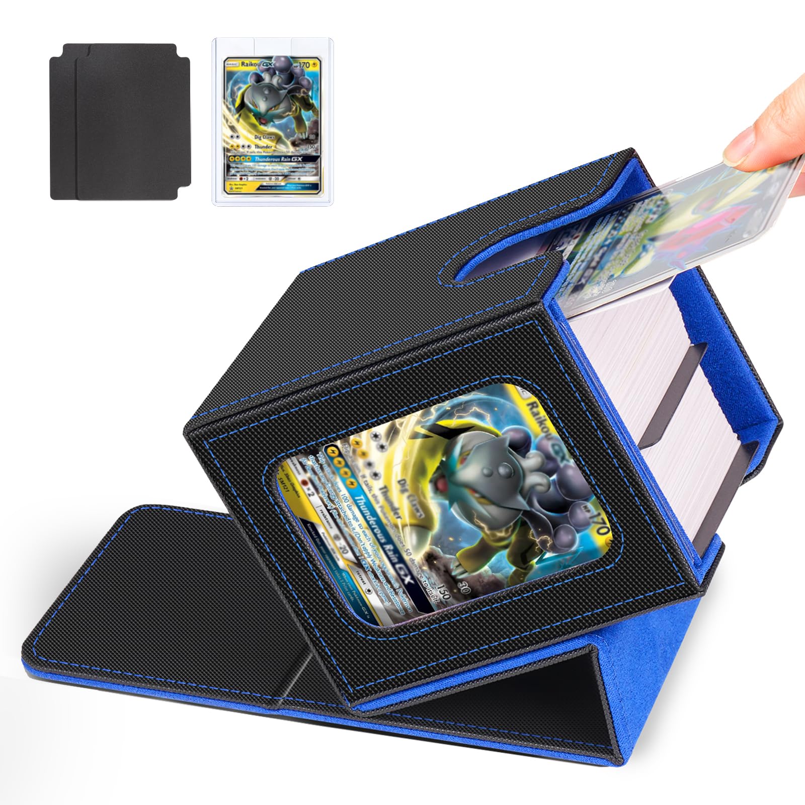 Card Deck Box for MTG Commander, Deck Case Holds 100 Double-Sleeved Cards | Magn