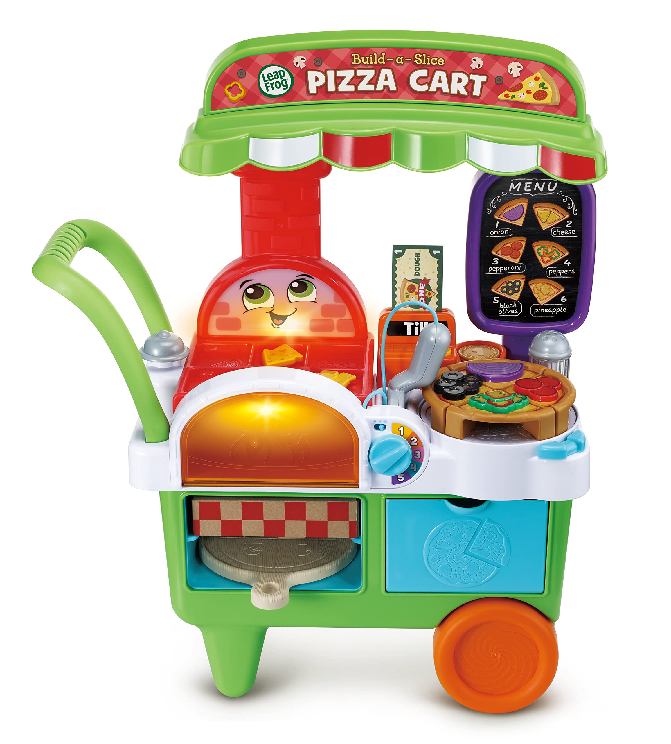 Leapfrog Build-a-Slice Pizza Cart, English | Follow customer orders, add topping