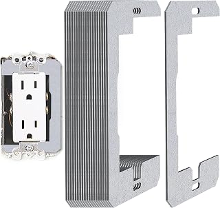 DECOHS 20 Pcs Wall Plate Spacer, Metal Flush Fit Device Leveling Plates | Receptacle Spacers Shims Leveler for Fixing Walls Electrical Outlet Electrical Boxes