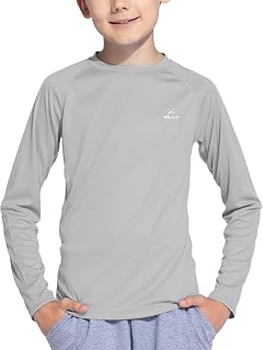 Willit UPF 50+ Sun Protection Long Sleeve Shirt Kids Rash Protection Youth Swimming T-Shirt SPF Fishing Quick Dry