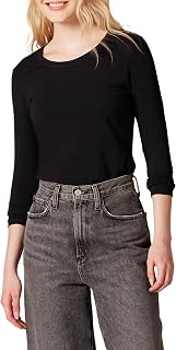 Amazon Essentials Women's Long Sleeve Round Neck T-Shirt, Classic Cut (Available in Plus Size)