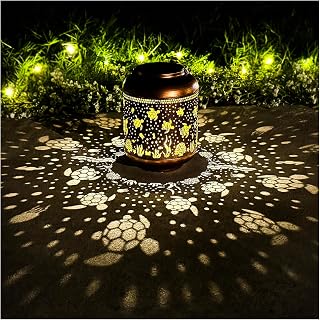 Sea Turtle Solar Lanterns Outdoor Waterproof,Hanging Solar Lights Sea Turtle Gifts for Women Men Metal LED Decorative Light for Yard,Patio,Lawn,Pathway,Landscape,Garden Decor