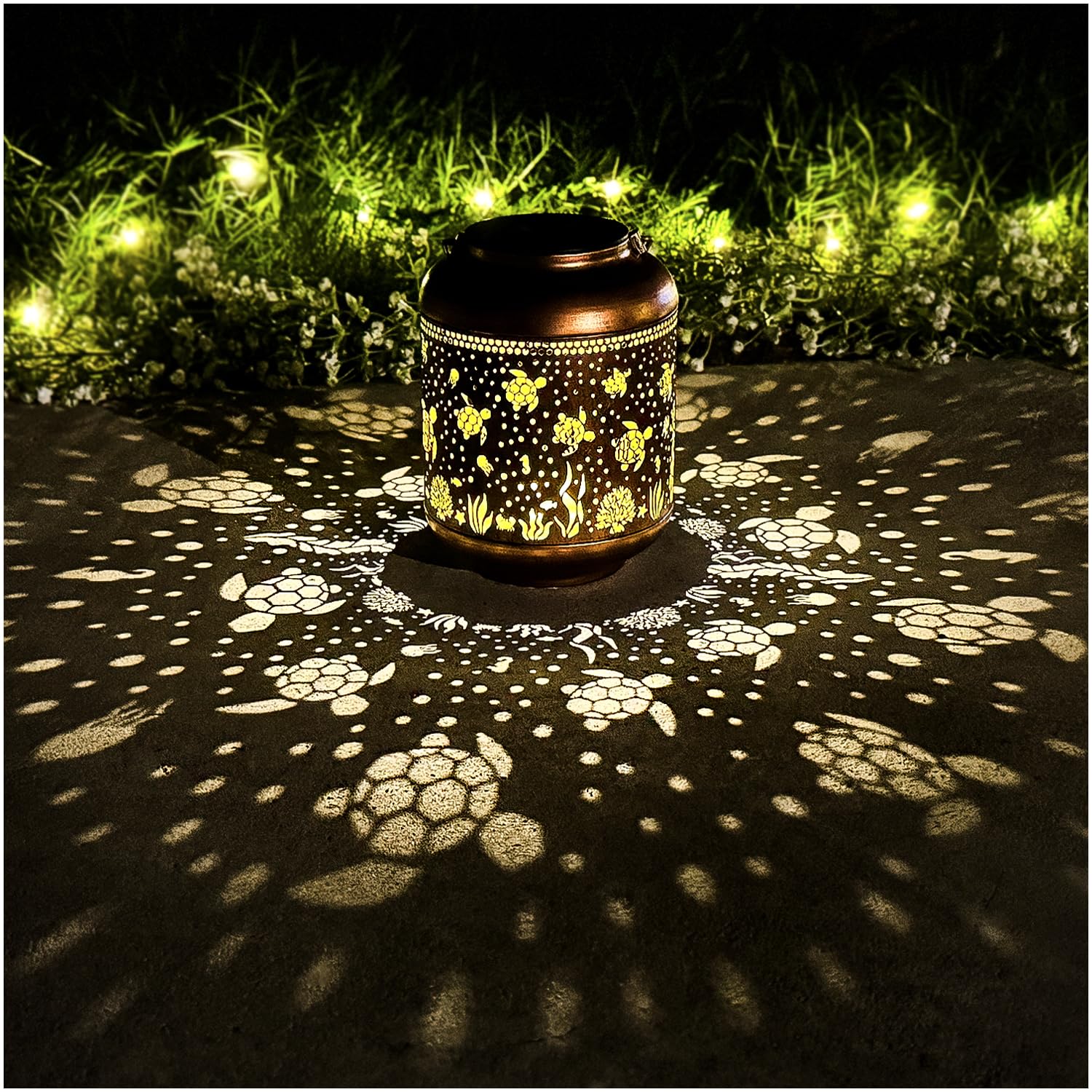 Sea Turtle Solar Lanterns Outdoor Waterproof,Hanging Solar Lights Sea Turtle Gif
