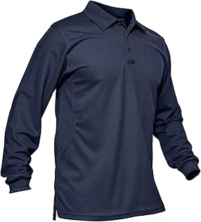 Magcomsen - Mens Long Sleeve Short Sleeve Outdoor Polo Shirt Tactical Pique Polo Shirt