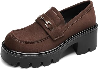 DREAM PAIRS Womens Platform Chunky Loafers Casual Shoes