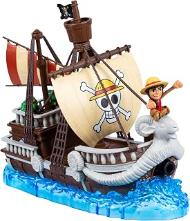 One Piece Going Merry Deluxe Collector Ship with Luffy Action Figure | One Piece figure 9.5" (24.13cm), detailed design for play, display, collecting, or birthday gifts
