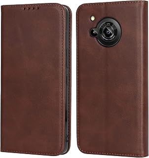 【Hamany】 AQUOS R7 Case, Flip Type, Sharp AQUOS R7 Smartphone Case, Shockproof, Durable, Anti-friction, A202SH Smartphone Case, SH52C, Sharp, Card Storage, R7 AQUOS Case, Vintage Leather - Dark Brown