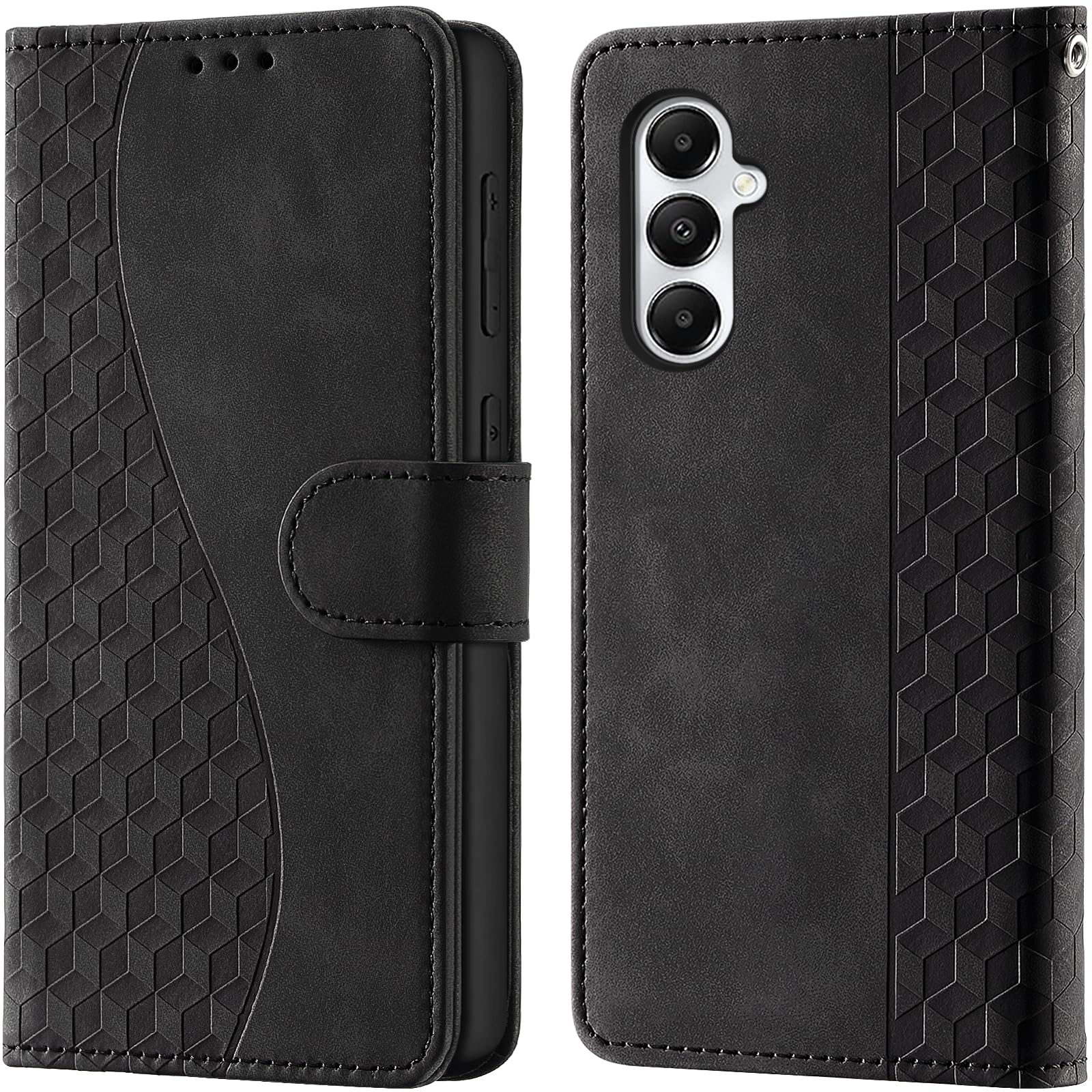 Cover for Samsung Galaxy A05s PU Leather Flip Case Black