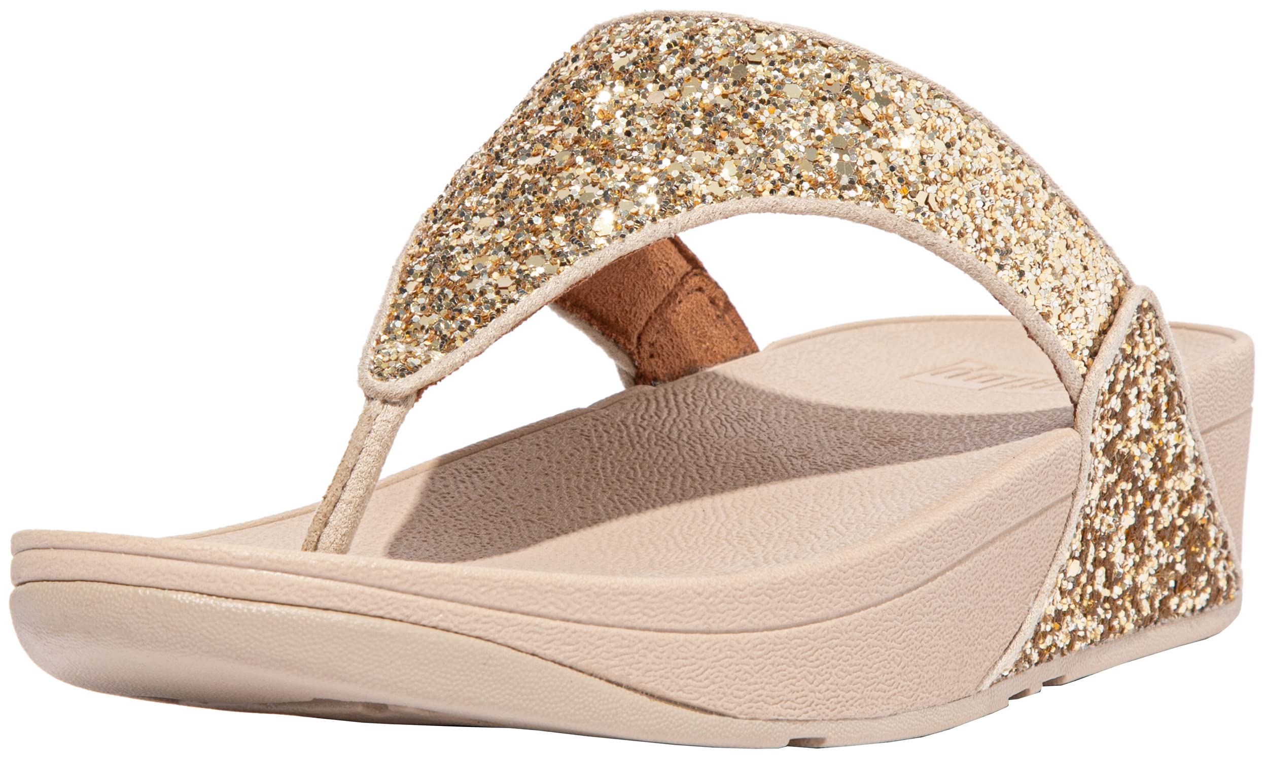 FitFlop Women's Mina Shimmer Denim Back-Strap Sandals, Light Blue