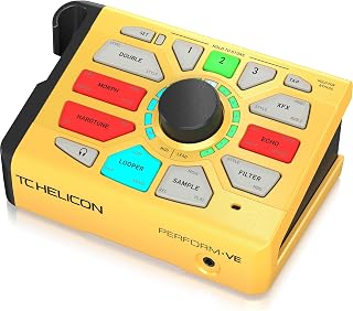 TC-Helicon Perform-VE Vocal Effects Processor with Midas Microphone Preamp, 1/4" Outputs, 7 Onboard FX, Drum Looper, MIDI Input