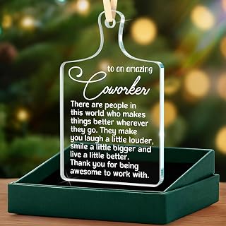 Christmas Tree Decoration Office Holiday Appreciation Gift for Colleagues Secret Santa Exchange Idea, Thank You Gift for Friends at Work
