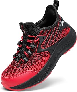 Kids Wide Toe Box Slip On Sneakers - Orthopedic Walking Running Shoes for Boys & Girls - Arch Support Lightweight Athletic Tennis Shoes for Youth