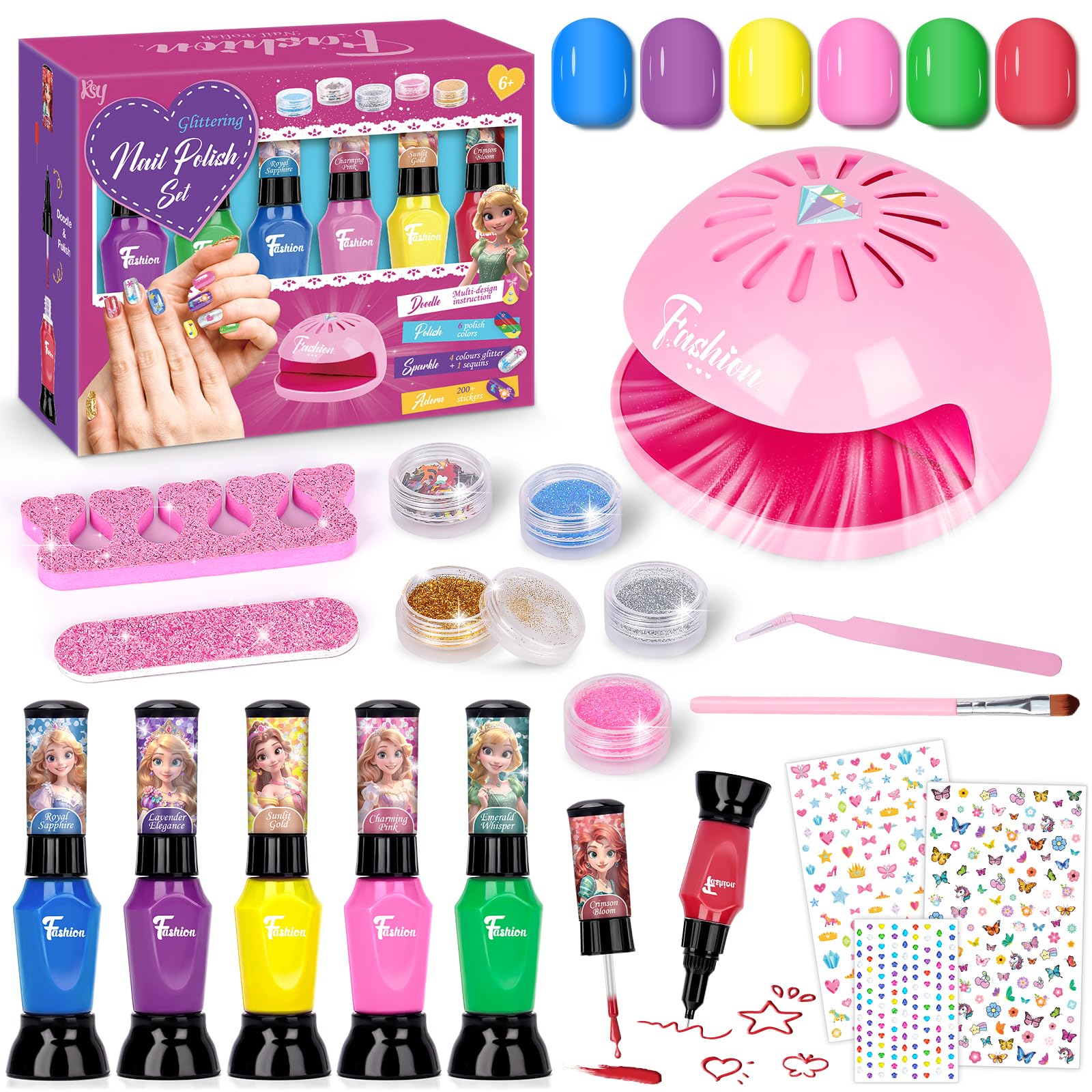 Kids Nail Polish, Gifts for 6-12 Year Old Girl, Birthday Presents Toys | 7 8 10 