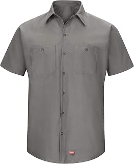 Red Kap Mens Short Sleeve Work Shirt with Mimix