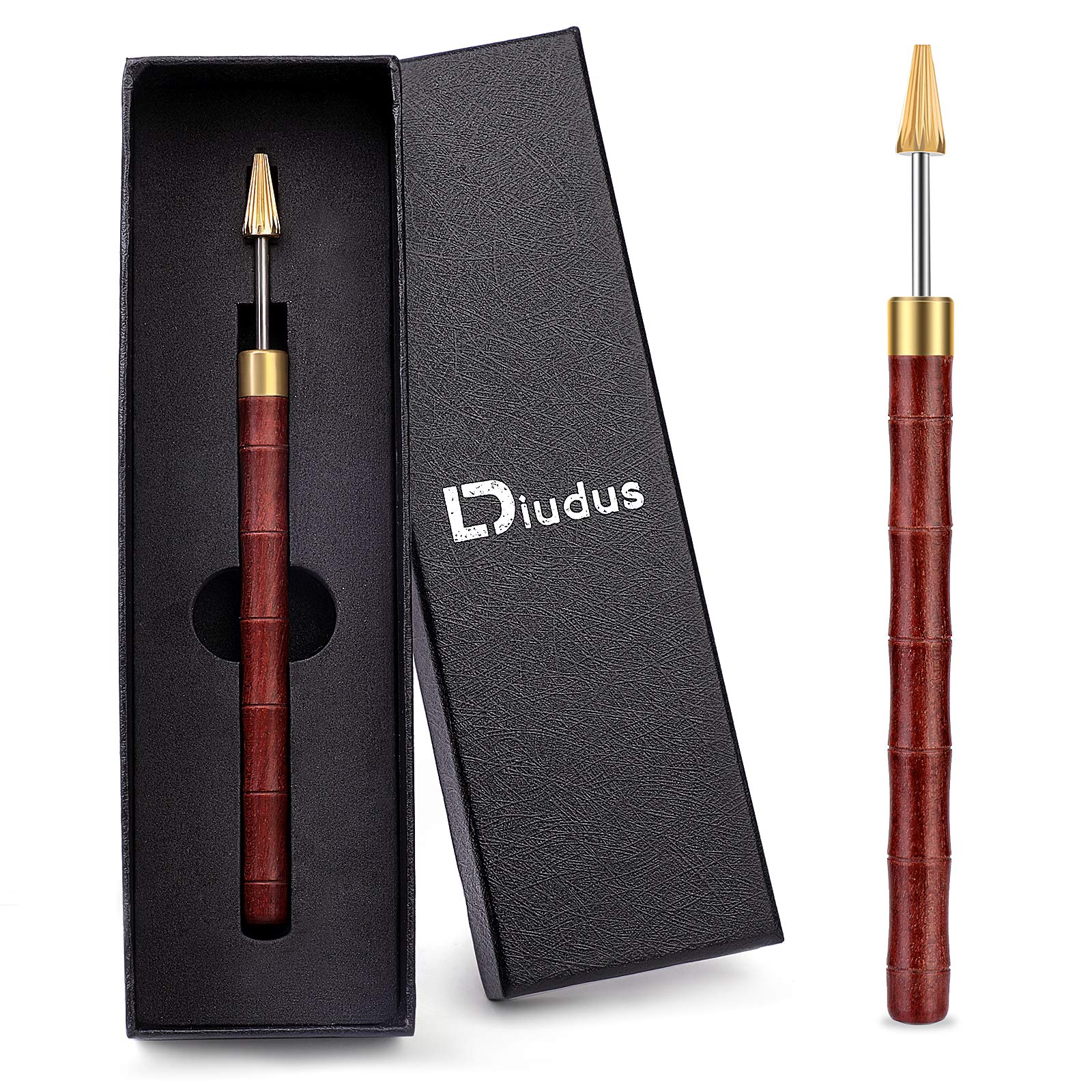 DIUDUS Leather Edge Dye Pen Dye Roller Tool Red Wood Handle Oil Pen | Edge Print