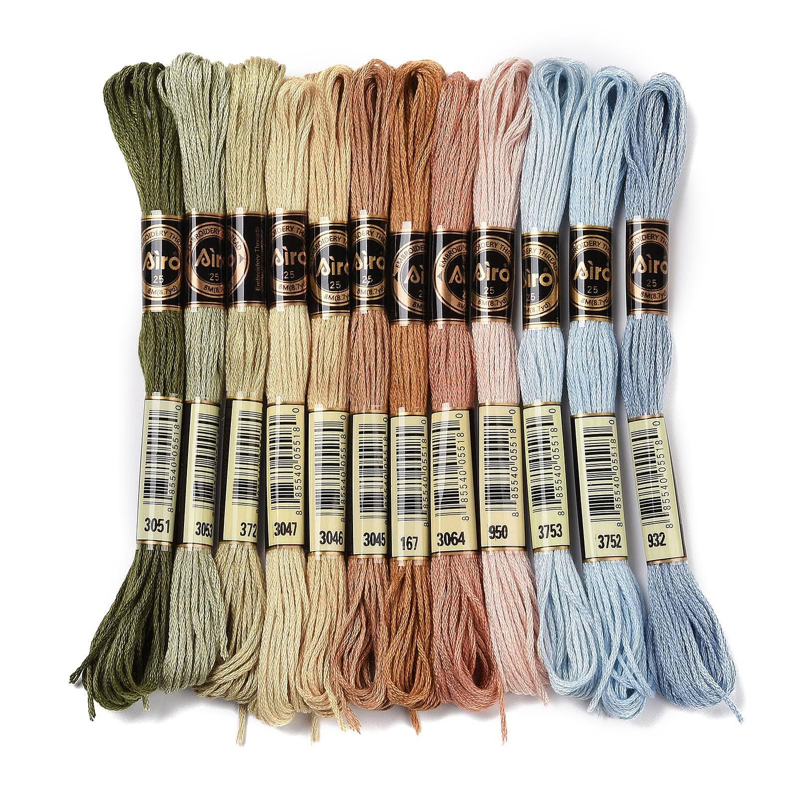 Embroidery Floss 12 Skeins Per Pack, Cross Stitch Threads, Friendship Bracelets,