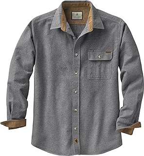 Legendary Whitetails Men's Buck Camp Flannel Long Sleeve Check Shirt with Button Placket and Corduroy Cuff