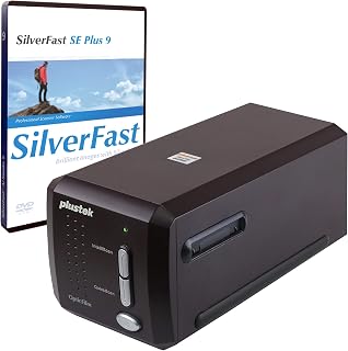 Plustek OpticFilm 8300i SE - 35mm Negative Film Stripe & Slide Scanner with 38% scan speed increase, Bundle SilverFast SE Plus 9 + QuickScan Plus, Support Mac and Windows.