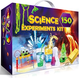 UNGLINGA 150 Experiments Science Kits for Kids Chemistry Lab S.T.E.MToys | Volcano, Crystal, Magic, Dig, Reation, Physics, Scientist Tools Set, Educational Project for Boys Girls Birthday Gifts Ideas