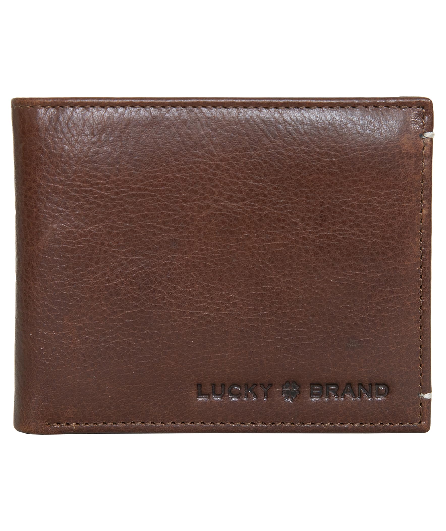 Lucky Brand Men's Bifold and L-Fold Wallet | ID Window | Card Slots | Genuine Le